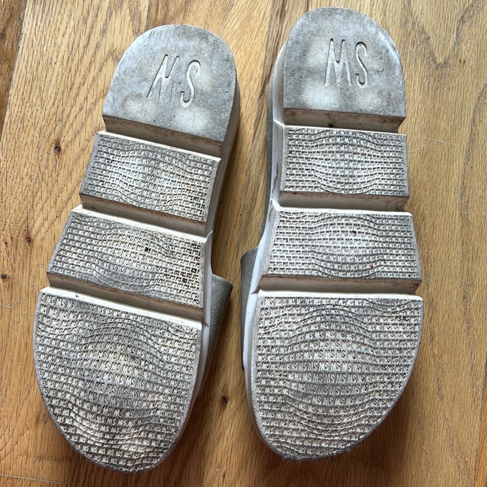 Stuart Weitzman, Metallic Platform Sandals - image 4